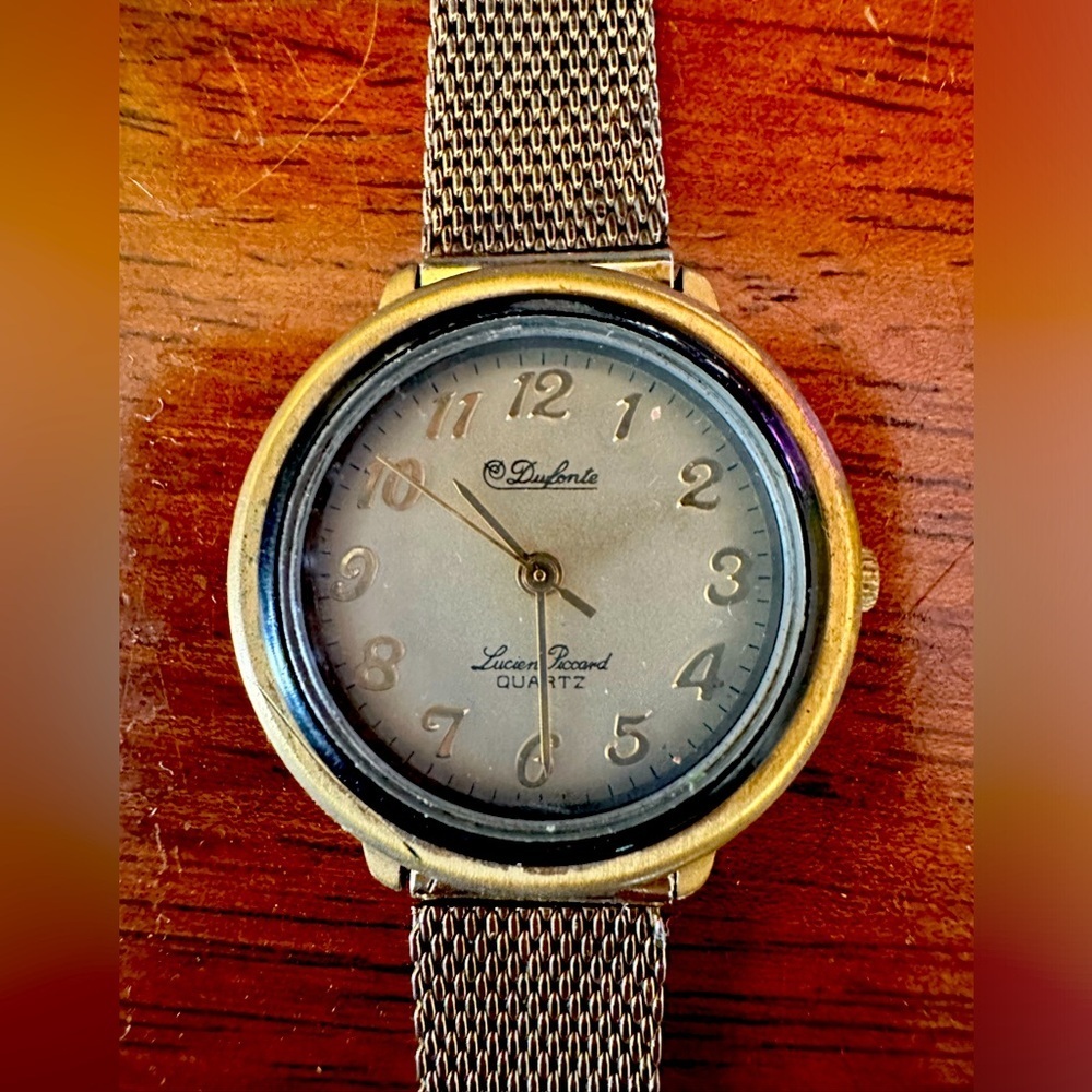 Vintage dufonte Lucien piccard mesh watch